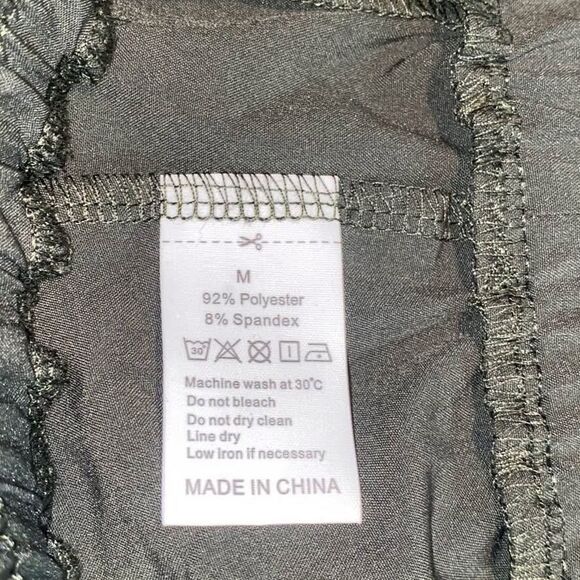 High Waist Skorts with Pockets, Olive Medium - Picture 3 of 4